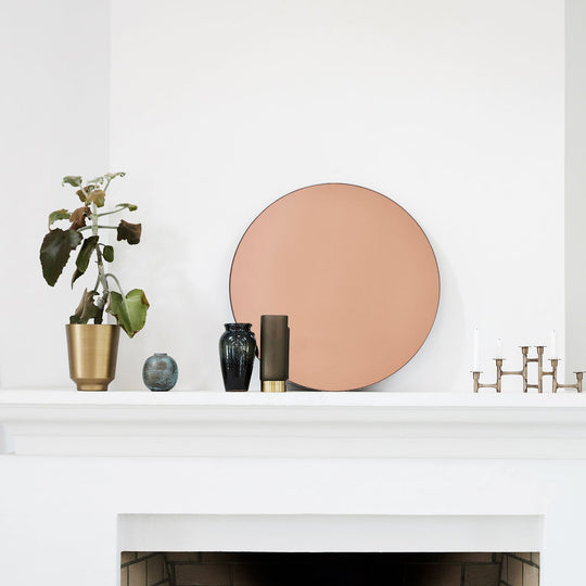 House Doctor-Spejl, Walls, Rosa guld-dia: 50 cm - House Doctor - DesignGaragen.dk