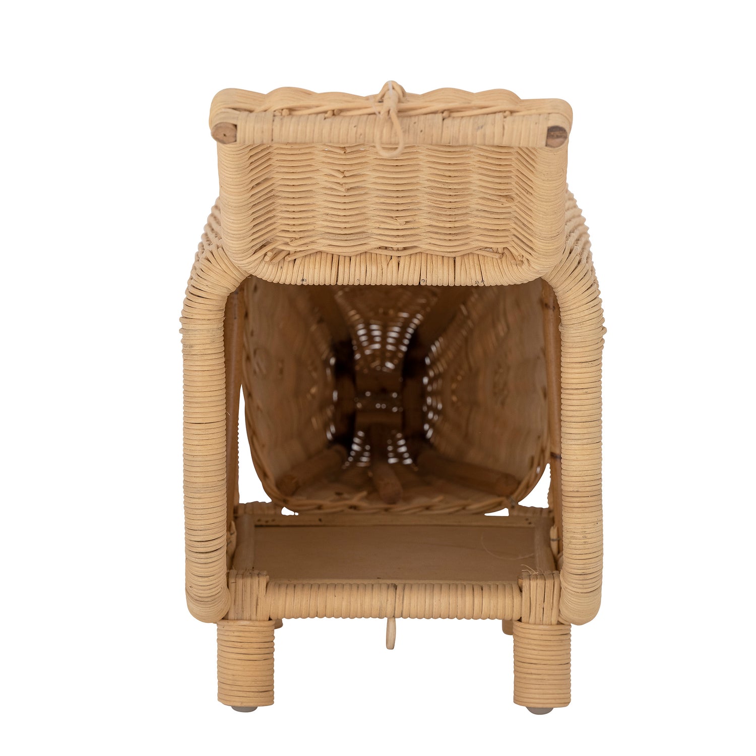 BLOOMINGVILLE MINI Soffe Taburet m/Opbevarings Rum, Natur, Rattan - L53xH30xW24 cm - DesignGaragen.dk.