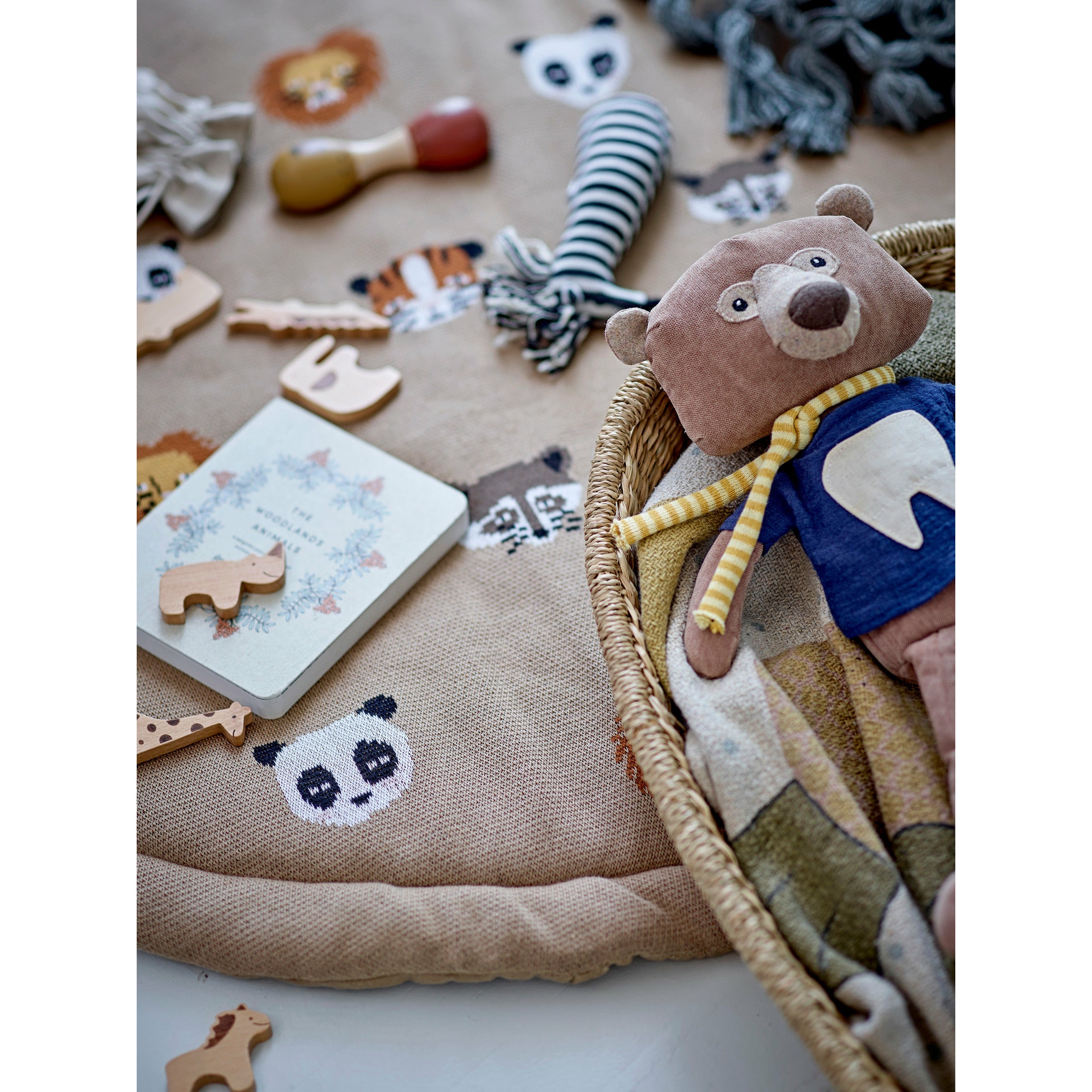 Miko Play Mat, Brun, Bomuld OEKO-TEX® - D100 cm - BLOOMINGVILLE MINI - DesignGaragen.dk