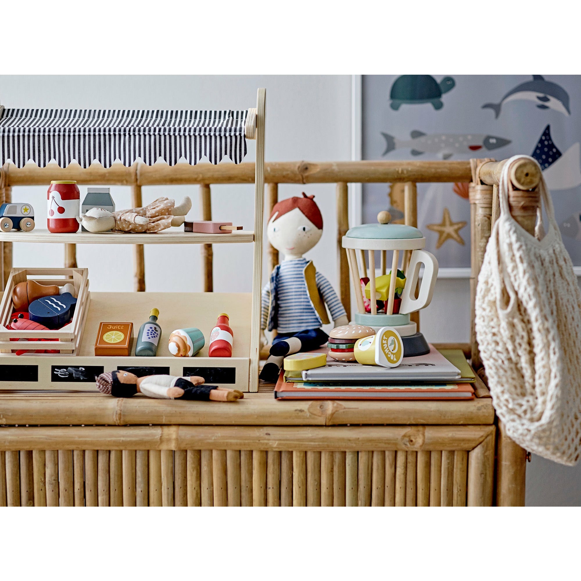 Sephia Legetøj Købmands Butik, Natur, Krydsfiner - L39,5xH41xB18 cm - BLOOMINGVILLE MINI - DesignGaragen.dk