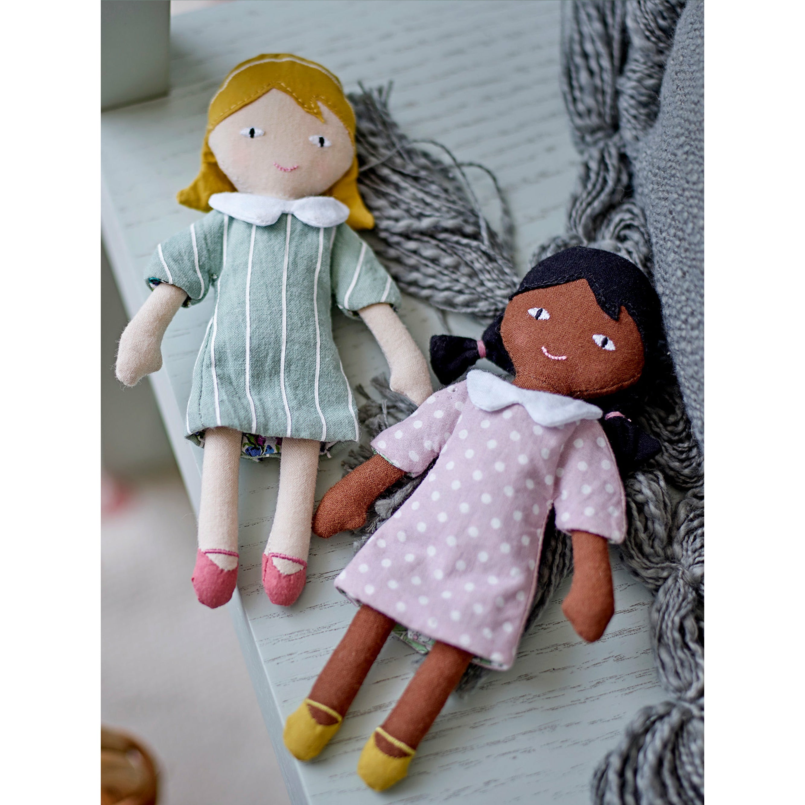 Hella &amp; Stella Doll, Lilla, Bomuld - L6xH16 cm, Set of 2 - BLOOMINGVILLE MINI - DesignGaragen.dk