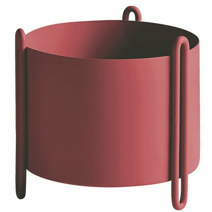 Woud - woud - pidestall florpot pequeno vermelho Ø: 15 cm / h: 15 cm